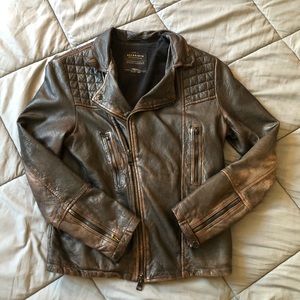 All Saints CONROY LEATHER BIKER JACKET